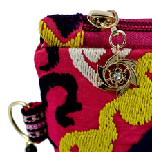 Load image into Gallery viewer, Upcycled Travel Bag with Hand-Embroidered Uzbek Motifs - Chic Traditions | NOVICA