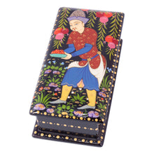 Load image into Gallery viewer, Painted Black Walnut Wood Jewelry Box with Farmer Scene - The Farmer | NOVICA