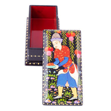 Load image into Gallery viewer, Painted Black Walnut Wood Jewelry Box with Farmer Scene - The Farmer | NOVICA