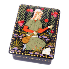 Load image into Gallery viewer, Lacquered Walnut Wood Jewelry Box with Artist Scene - Memories from the Artist | NOVICA