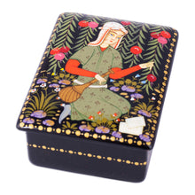 Load image into Gallery viewer, Lacquered Walnut Wood Jewelry Box with Artist Scene - Memories from the Artist | NOVICA