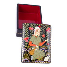 Load image into Gallery viewer, Lacquered Walnut Wood Jewelry Box with Artist Scene - Memories from the Artist | NOVICA