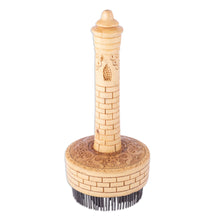 Load image into Gallery viewer, Hand-Carved Elm Tree Wood Bread Stamp with Swirly Figure - Swirly Caress | NOVICA