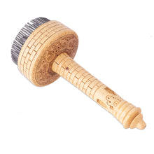 Load image into Gallery viewer, Hand-Carved Elm Tree Wood Bread Stamp with Swirly Figure - Swirly Caress | NOVICA