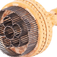 Load image into Gallery viewer, Hand-Carved Elm Tree Wood Bread Stamp with Bloom Figure - Blooming Caress | NOVICA