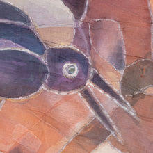 Load image into Gallery viewer, Hand-Painted Dragonfly and Bird-Themed Wall Hanging - Dragonflies and a Bird | NOVICA