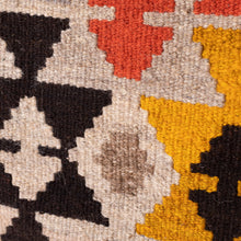 Load image into Gallery viewer, Handmade Geometric Wool Area Rug in Colorful Palette (2.5x5) - Triangular Tradition | NOVICA