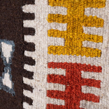 Load image into Gallery viewer, Traditional Wool Rug with Vibrant Geometric Details (4.5x6) - Uzbekistan's Glory | NOVICA