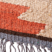 Load image into Gallery viewer, Handwoven Wool Area Rug with Geometric Leafy Details (2.5x5) - Geometric Foliage | NOVICA