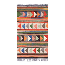 Load image into Gallery viewer, Handwoven Geometric Colorful Wool Area Rug (2.5x5) - Multicolor Directions | NOVICA