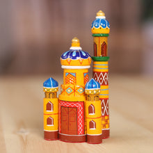 Load image into Gallery viewer, Hand-Painted Traditional Pine and Birch Wood Minarets - Dushanbe Minarets | NOVICA