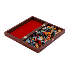 Load image into Gallery viewer, Handcrafted Classic Lacquered Wood Chess Set from Tajikistan - Tajikistan Strategist | NOVICA