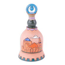 Load image into Gallery viewer, Classic Decorative Ceramic Bell Made & Painted by Hand - Rhythms of the Mosque | NOVICA