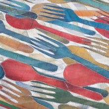 Load image into Gallery viewer, Hand-Painted Whimsical Multicolor Wall Hanging - Forks and Spoons | NOVICA