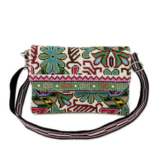 Load image into Gallery viewer, Hand-Embroidered Versitile Handbag from Uzbekistan - Cool Patterns | NOVICA