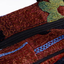 Load image into Gallery viewer, Cotton Blend Travel Bag with Suzani Floral Hand Embroidery - Creating Memories | NOVICA