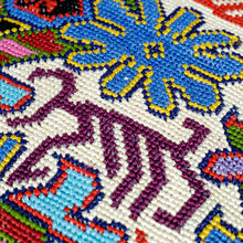 Load image into Gallery viewer, Cross Stitch Floral Cushion Cover from Uzbekistan - Garden Symphony | NOVICA