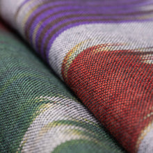 Load image into Gallery viewer, Colorful Fringed Cotton Ikat Scarf Hand-Woven in Uzbekistan - Symphony of Colors | NOVICA