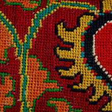 Load image into Gallery viewer, Handmade Silk Embroidered Sling Handbag - Scarlet Symbols | NOVICA
