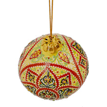 Load image into Gallery viewer, Traditional Hand-Painted Onion-Shaped Ceramic Ornament - Buttercup Prize | NOVICA