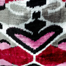 Load image into Gallery viewer, Handcrafted Silk Velvet Handle Bag with Heart-Themed Pattern - Romantic Splendor | NOVICA