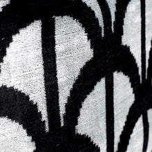 Load image into Gallery viewer, Handcrafted Silk Velvet Handle Bag with Modern Pattern - Avant-Garde Splendor | NOVICA