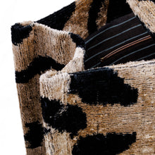 Load image into Gallery viewer, Handcrafted Silk Velvet Handle Bag with Zebra Pattern - Zebra Splendor | NOVICA