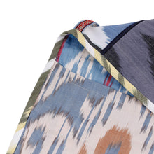 Load image into Gallery viewer, Handcrafted Silk and Velvet Sling in Grey and Blue Hues - Pink Vitality | NOVICA