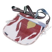 Load image into Gallery viewer, Handcrafted Cotton Sling with Fringes and in Red Hues - Serene Vitality | NOVICA