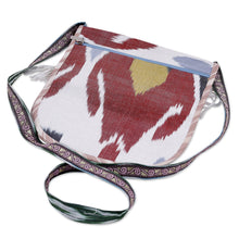 Load image into Gallery viewer, Handcrafted Cotton Sling with Fringes and in Red Hues - Serene Vitality | NOVICA