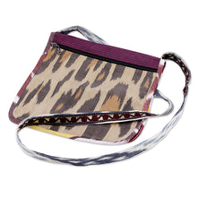 Load image into Gallery viewer, Handcrafted Silk Sling with Colorful Ikat Patterns - Vibrant Vitality | NOVICA