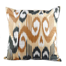 Load image into Gallery viewer, Pomegranate-Themed Embroidered Silk Blend Cushion Cover - Sweet Omens | NOVICA