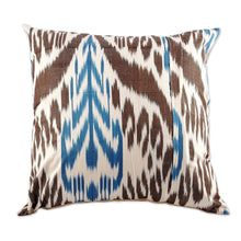 Load image into Gallery viewer, Classic Floral Embroidered Silk Blend Cushion Cover - Suzani Eden | NOVICA