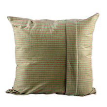 Load image into Gallery viewer, Floral Suzani Embroidered Silk Blend Cushion Cover - Suzani Paradise | NOVICA