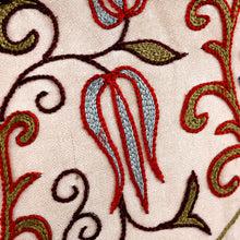 Load image into Gallery viewer, Floral Handcrafted Embroidered Silk and Cotton Cushion Cover - Suzani Garden | NOVICA