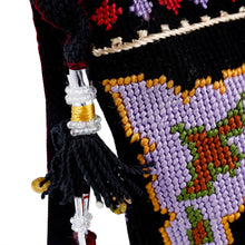 Load image into Gallery viewer, Traditional Iroki Embroidered Black Sling with Tassels - Palatial Nights | NOVICA