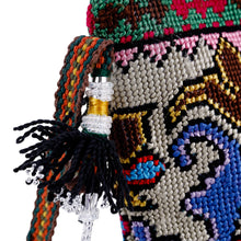 Load image into Gallery viewer, Classic Iroki Embroidered Ivory Sling with Tassels - Desert Palace | NOVICA