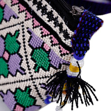 Load image into Gallery viewer, Iroki Embroidered Floral Sling in Purple and Green Hues - Desert Flower | NOVICA