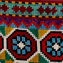 Load image into Gallery viewer, Iroki Embroidered Silk Cosmetic Bag in Vibrant Hues - Evening Intuition | NOVICA
