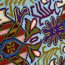 Load image into Gallery viewer, Cushion Cover Iroki Floral Hand Embroidery - Garden Majesty | NOVICA
