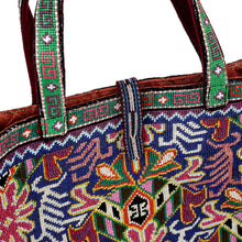 Load image into Gallery viewer, Tote Bag with Floral Iroki Hand Embroidery from Uzbekistan - Alluring Flora | NOVICA
