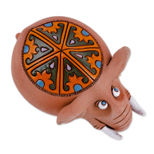Load image into Gallery viewer, Handcrafted Ceramic Elephant Figurine from Uzbekistan - Vivacious Elephant | NOVICA