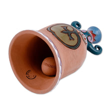 Load image into Gallery viewer, Apple-Themed Ceramic Decorative Bell Made & Painted by Hand - Sweetness Rhythms | NOVICA