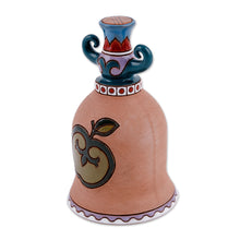Load image into Gallery viewer, Apple-Themed Ceramic Decorative Bell Made & Painted by Hand - Sweetness Rhythms | NOVICA