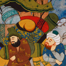 Load image into Gallery viewer, Watercolor on Cardboard Caravan of Merchants Scene - Miniature Caravan III | NOVICA