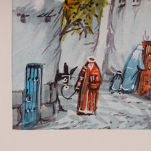 Load image into Gallery viewer, Watercolor Scene of the Streets of Bukhara in Uzbekistan - Bukhara's Architecture II | NOVICA