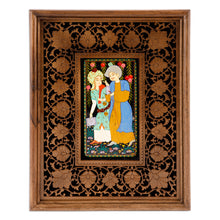 Load image into Gallery viewer, Uzbek Folk Art Crafted in Lacquer Miniature Painting Style - Layla and Majnun I | NOVICA