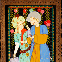 Load image into Gallery viewer, Uzbek Folk Art Crafted in Lacquer Miniature Painting Style - Layla and Majnun I | NOVICA