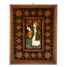 Load image into Gallery viewer, Folk Art Crafted in Uzbek Lacquer Miniature Painting Style - Layla and Majnun II | NOVICA
