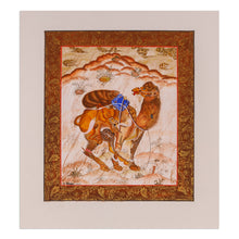 Load image into Gallery viewer, Traditional Watercolor on Paper Camel Painting in Warm Hues - Camel | NOVICA